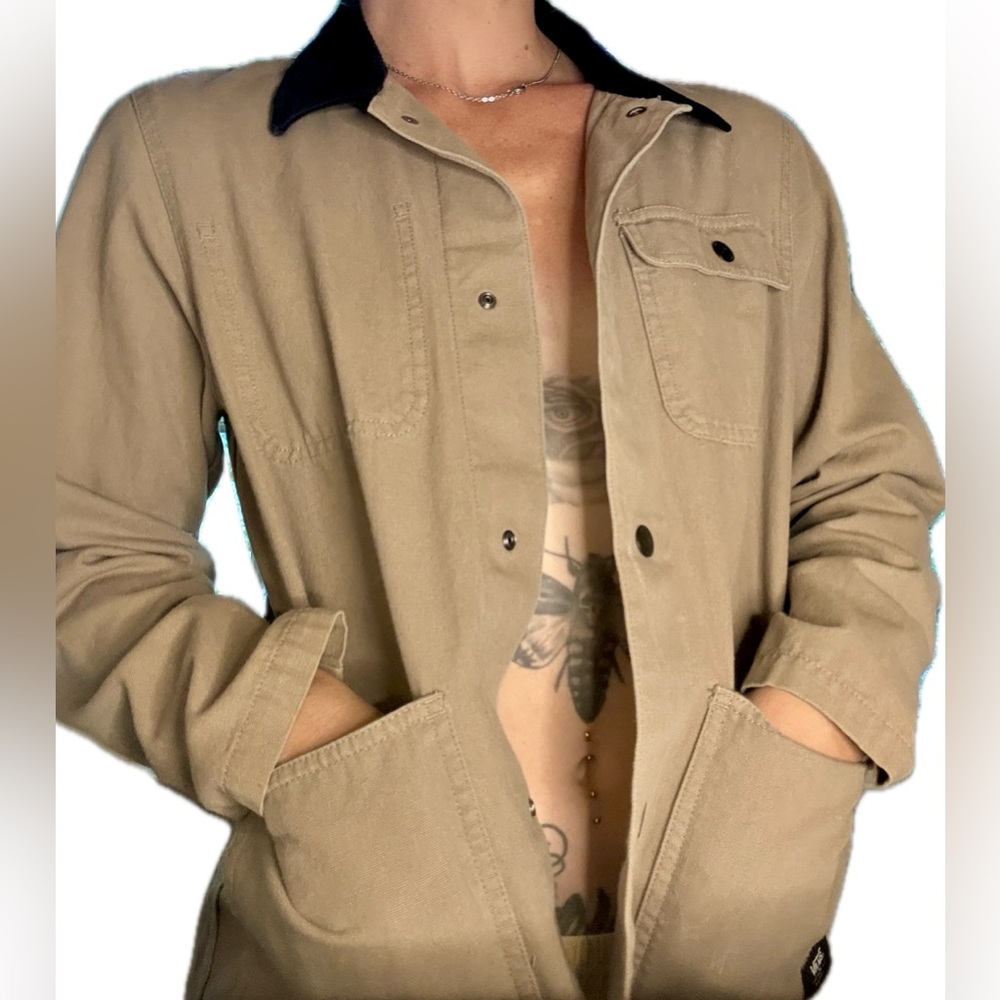 Vans Drill Chore Coat, Women’s Size Small - Boys' Size Large - Military Khaki